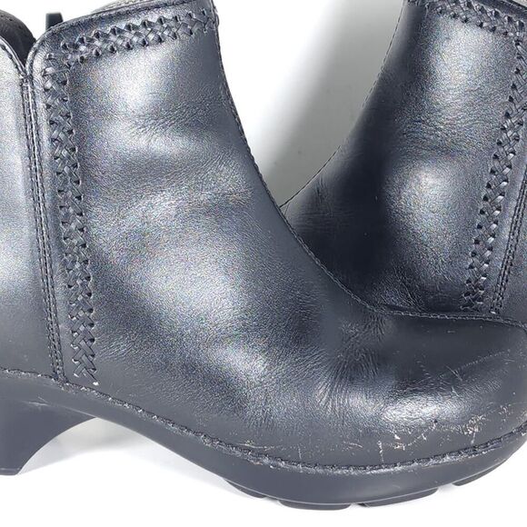 Dansko Women's Scout US8-8,5 EU39 Black Leather Braid Detail Ankle Clog Boots - Picture 14 of 16
